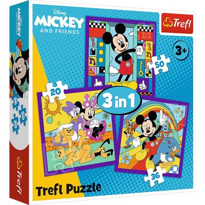 TREFL DISNEY 3 dėlionių rinkinys Mikio pelė