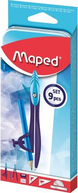 Braižymo priemonių rinkinys MAPED Arctic, 9 dalys, metalinė dėžutė, bl