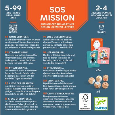 Stalo žaidimas DJECO Dice games SOS Mission