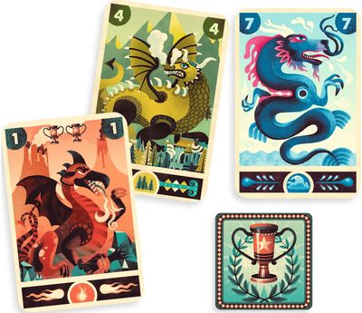 Stalo žaidimas DJECO Card game Dragon deck