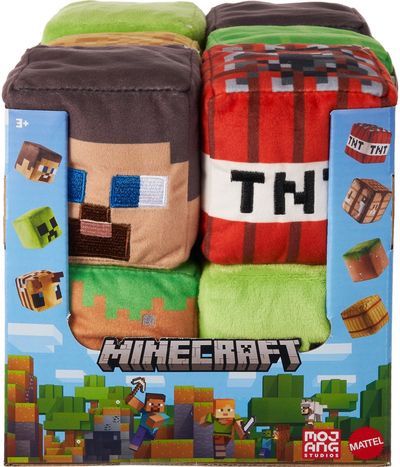 Pliušinis žaislas kubas MINECRAFT įv. rūšys