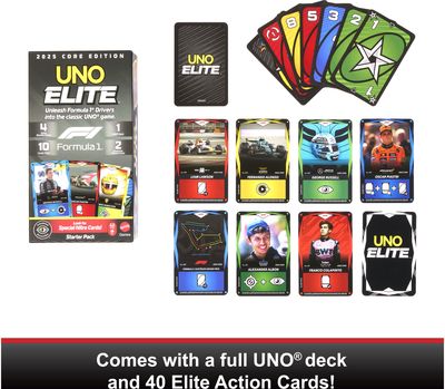 Kortų žaidimas UNO ELITE F-1 kortos (Starter Pack)