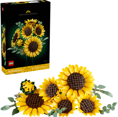 LEGO Botanicals Saulėgrąžų puokštė, gėlių dekoras, 11502