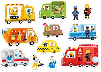 Lavinamoji dėlionė BANANAPANDA My First Puzzles Cars