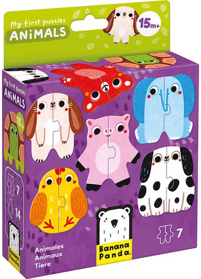Lavinamoji dėlionė BANANAPANDA My First Puzzles Animals