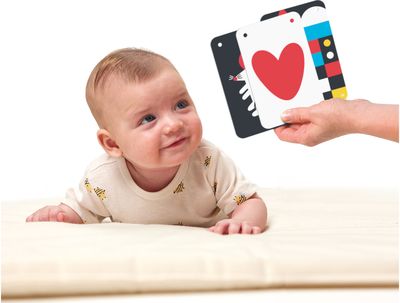 Lavinamosios kortelės kūdikiui BANANABANDA High-Contrast Baby Cards on a String 0-3