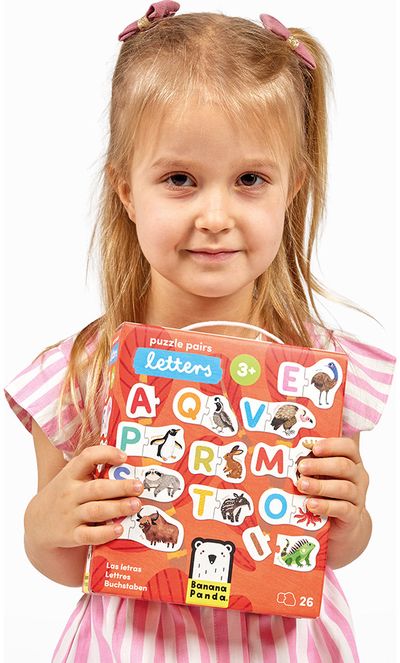 Lavinamoji dėlionė BANANAPANDA Puzzle Pairs Letters