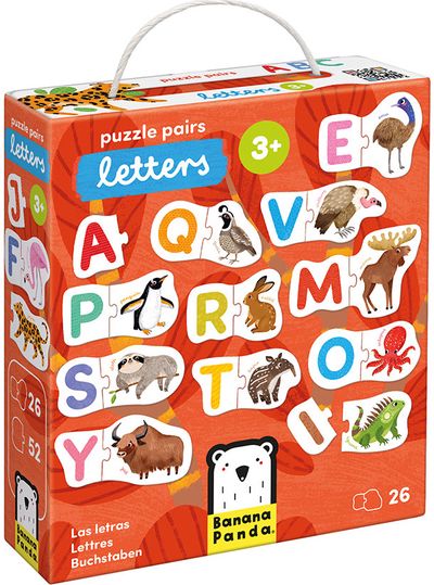 Lavinamoji dėlionė BANANAPANDA Puzzle Pairs Letters