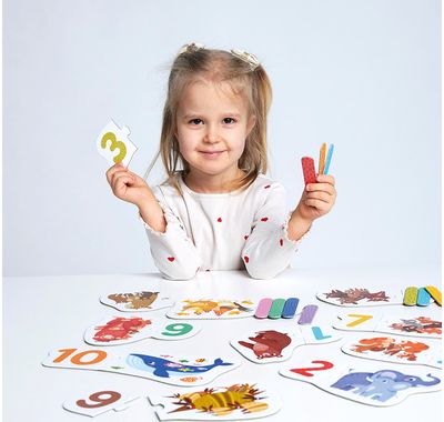 Lavinamoji dėlionė BANANAPANDA Puzzle Pairs Numbers