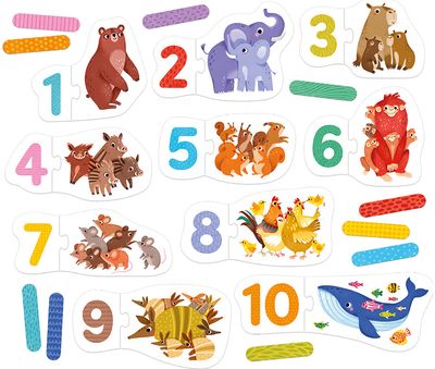 Lavinamoji dėlionė BANANAPANDA Puzzle Pairs Numbers