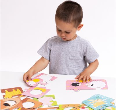 Lavinamoji dėlionė BANANAPANDA Match the Farm Animals Puzzles 2+