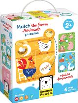 Lavinamoji dėlionė BANANAPANDA Match the Farm Animals Puzzles 2+
