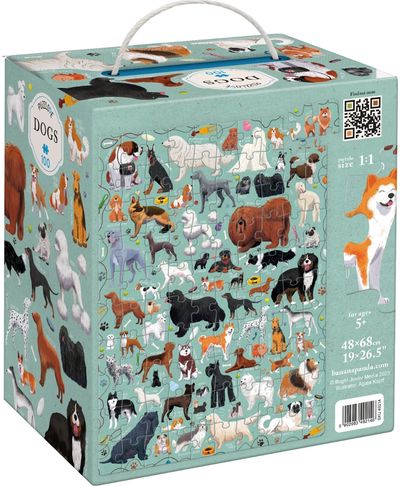 Dėlionė BANANAPANDA Puzzlove Dogs, 100 det.