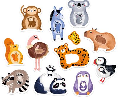 Lavinamoji dėlionė BANANAPANDA First Jumbo Puzzle Mommy & Me