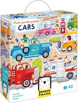 Lavinamoji dėlionė BANANAPANDA Moto Jumbo Puzzle Cars 3+