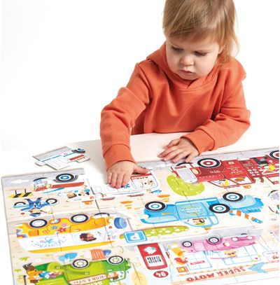 Lavinamoji dėlionė BANANAPANDA Moto Jumbo Puzzle Cars 3+