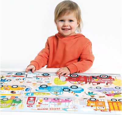 Lavinamoji dėlionė BANANAPANDA Moto Jumbo Puzzle Cars 3+