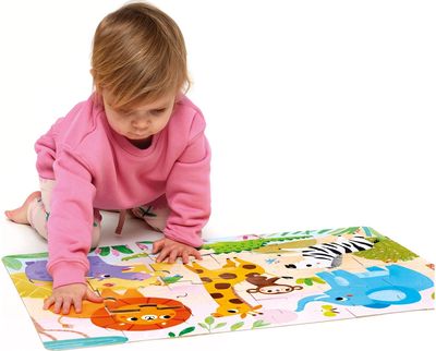 Lavinamoji dėlionė BANANAPANDA Wild Jumbo Puzzle Safari 2+
