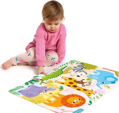 Lavinamoji dėlionė BANANAPANDA Wild Jumbo Puzzle Safari 2+