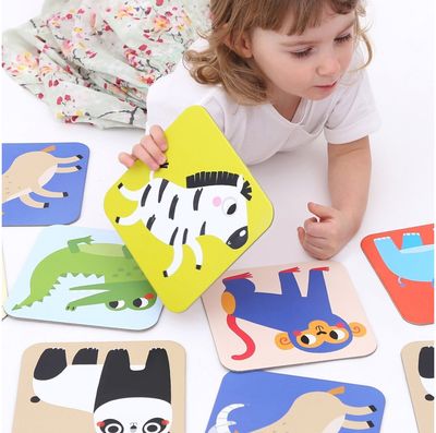 Atminties žaidimas BANANAPANDA Suuuper Size Memory Game Wild Animals 2+