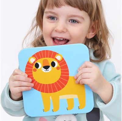 Atminties žaidimas BANANAPANDA Suuuper Size Memory Game Wild Animals 2+