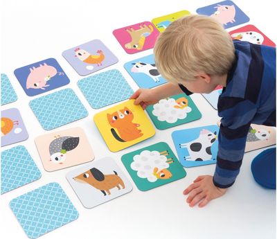 Atminties žaidimas BANANAPANDA Suuuper Size Memory Game Farm Animals 2+