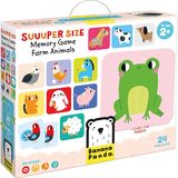 Atminties žaidimas BANANAPANDA Suuuper Size Memory Game Farm Animals 2+