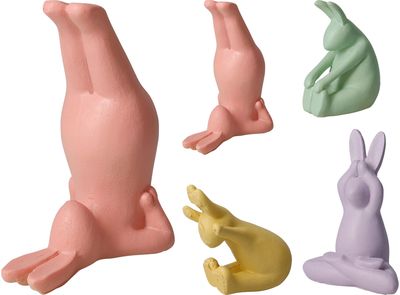 Dekoracija Yoga Rabbit, 9 x 6 x 11 cm, įv. rūšių