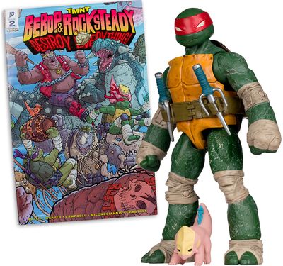 Kolekcinė figūrėlė MCFARLANE TMNT 5in Figure with Comic WV2 - Raphael