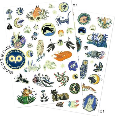 Laikinosios tatuiruotės DJECO Nighttime Reflections (50+ tattoos)