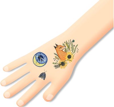 Laikinosios tatuiruotės DJECO Nighttime Reflections (50+ tattoos)