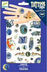Laikinosios tatuiruotės DJECO Nighttime Reflections (50+ tattoos)