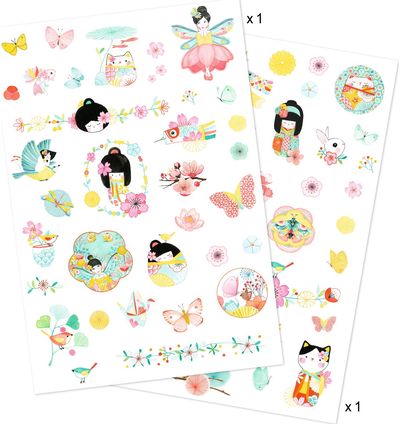 Laikinosios tatuiruotės DJECO Sakura (50+ tattoos)