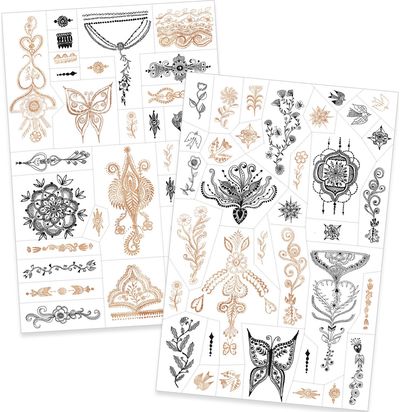 Laikinosios tatuiruotės DJECO Oriental breeze (50+ tattoos)