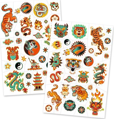 Laikinosios tatuiruotės DJECO Martial spirit (50+ tattoos)