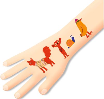 Laikinosios tatuiruotės DJECO Funny animals (50+ tattoos)
