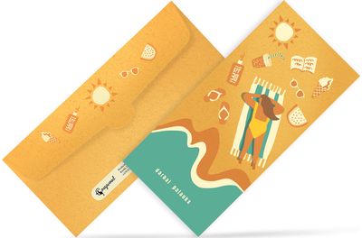 Darbai palauks, pinigų vokelis su kortele