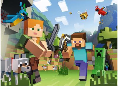 Dėlionė RAVENSBURGER Minecraft´s Steve And Alex, 100 det.