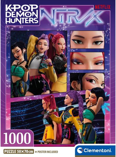 Dėlionė CLEMENTONI K-pop Demon Hunters 2, 1000 det., compact
