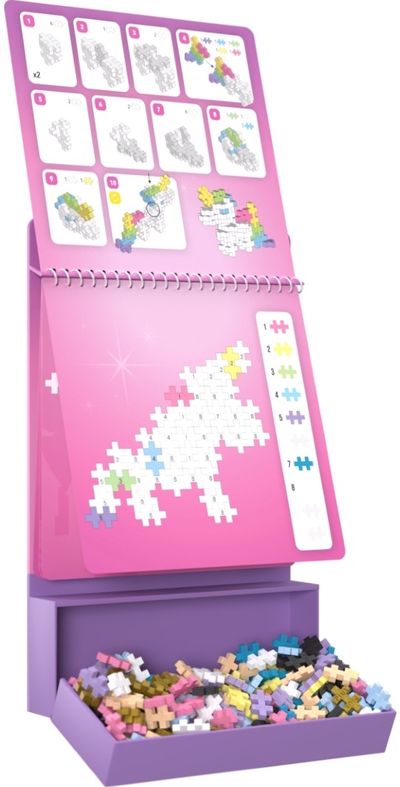 Konstruktorius su žaidimų knygele PLUS PLUS Vienaragis