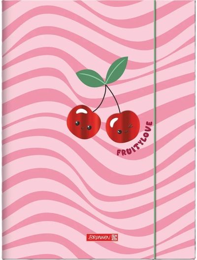 Aplankas kartoninis BRUNNEN Fruity Love, su guma, A3