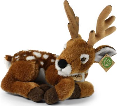 Pliušinis žaislas elnias su ragais 28 cm ECO-FRIENDLY