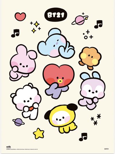Mini plakatų rinkinys BT21