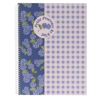 Sąsiuvinis B'LOG Flowers Petite, su spiral., A5, 90 g/m2, 80 l., langeliais