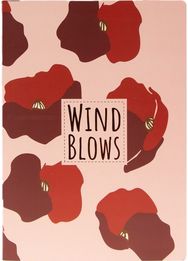 Sąsiuvinis B'LOG Flowers Wind, A4, 90 g/m2, 48 l., langeliais