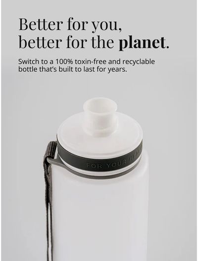 Plastikinė gertuvė EQUA Matte White, be BPA, 600 ml