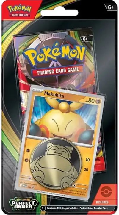 Kolekcinės kortelės Pokémon TCG: ME03 - Perfect Order - Checklane Blister (Makuh ita), įv. rūšys