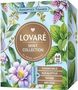 Arbatų rinkinys LOVARE TISANES Assorted herbal tea MINT, 4x8vnt., 41,6g