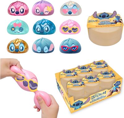Antistresinis žaislas STRETCHY DUMPLING FRIENDS Stitch, įv. rūšių