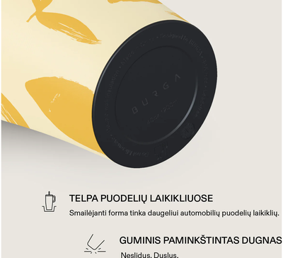 Termo gertuvė su šiaudeliu BURGA Lemon Tart, 1200 ml